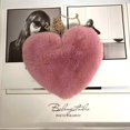 thumbnail image 1 of Bolso con forma de corazón, bonito bolso de peluche con forma de corazón de melocotón para mujer, bolso de teléfono móvil a juego, bolso con cadena, bolso diagonal pequeño, 1 of 5