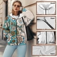 thumbnail image 6 of COEQINE Women's Fashion Hoodie Soft Oversized Sweatshirts Mandala Hummingbird Pattern Full Zipper Long Sleeve Jacket Coat for Women Soft Casual Wear with Pockets, 4XL, 6 of 7