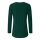 thumbnail image 4 of Moda mujer Color sólido manga larga cómoda transpirable cuello en V camisa Tops Fridja  hj4305, 4 of 4