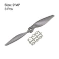 thumbnail image 2 of Hélices RC CCW 9x6 Pulgadas 2Vane para Avión Nylon Gris 3Pcs con Anillos Adaptadores, 2 of 4