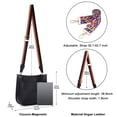 thumbnail image 3 of Bolso bandolera HKCLUF Trendy de piel vegana con 2 correas, 3 of 8