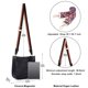 thumbnail image 3 of Bolso bandolera HKCLUF Trendy de piel vegana con 2 correas, 3 of 8