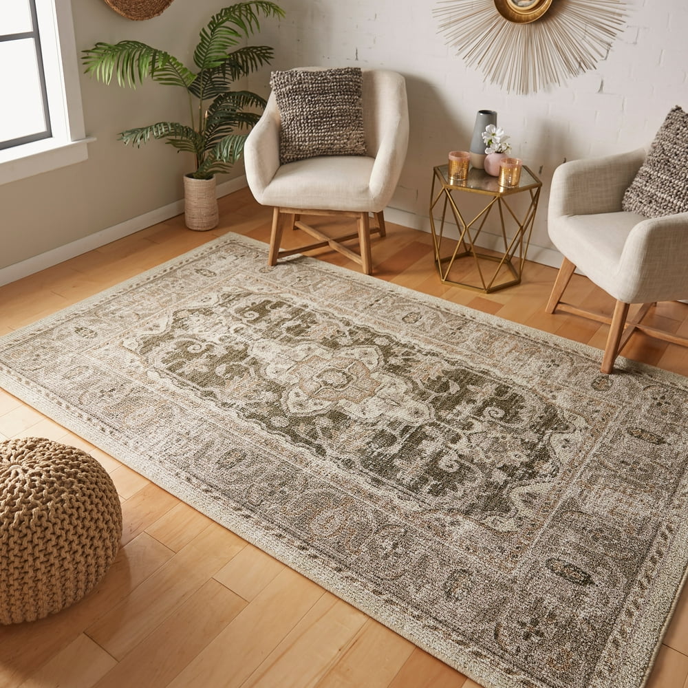 Mohawk Home Heritage Adale Neutral Traditional Ornamental Printed Area