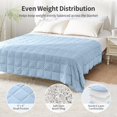 thumbnail image 5 of Sivio Weighted Blanket for Adults Twin Size, Minky Heavy Blanket with Glass Beads for Bed Sofa Chair, Soft Reversible for All Season, Machine Washable, 48"x72" 15 lbs, Light Blue, 5 of 9
