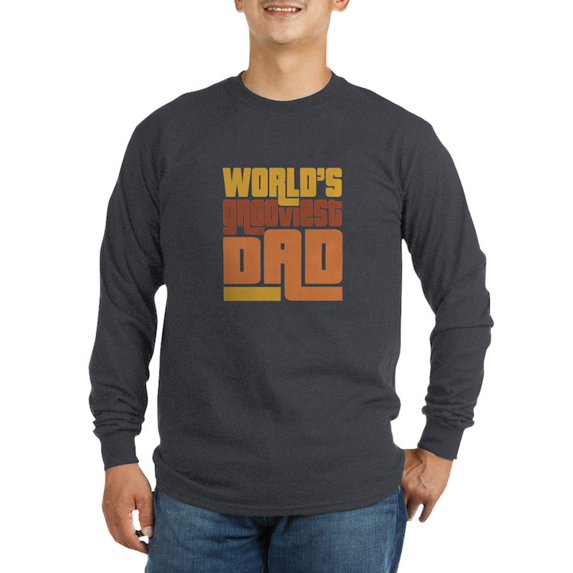 CafePress - World's Grooviest Dad Long Sleeve Dark T Shirt - Long Sleeve Dark T-Shirt