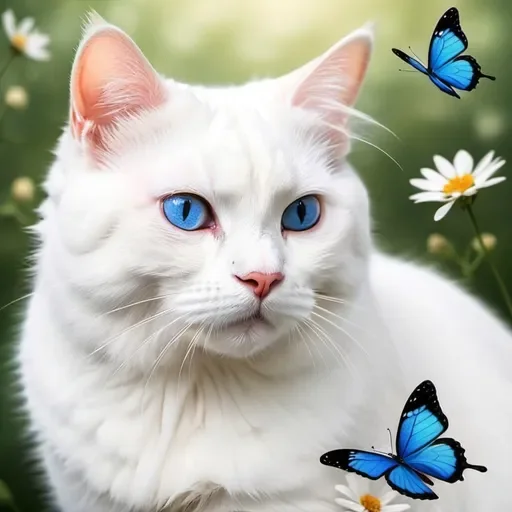 500 Pieces Puzzle for Adults - White Cat and Butterfly Wooden Jigsaw Puzzles Challenging Educational Toys for Family Creative Gift