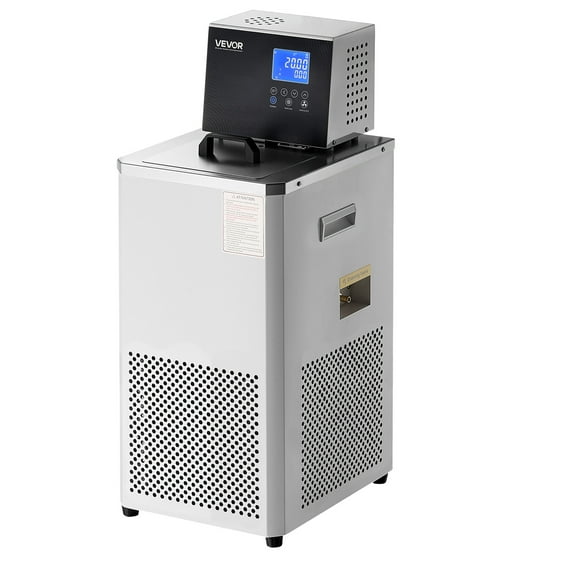 VEVOR Laboratory Chiller Circulator, -30℃-100℃, 6 L Internal and External Dual Circulation, Low Temperature Cooling Liquid Circulator Pump Chiller, Recirculating Chiller Water Bath for Laboratory
