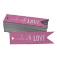 thumbnail image 1 of Inkdotpot Pack Of 100 Real Silver Foil Paper Tags Made With Love Text Favor Hang Tags, 1 of 6