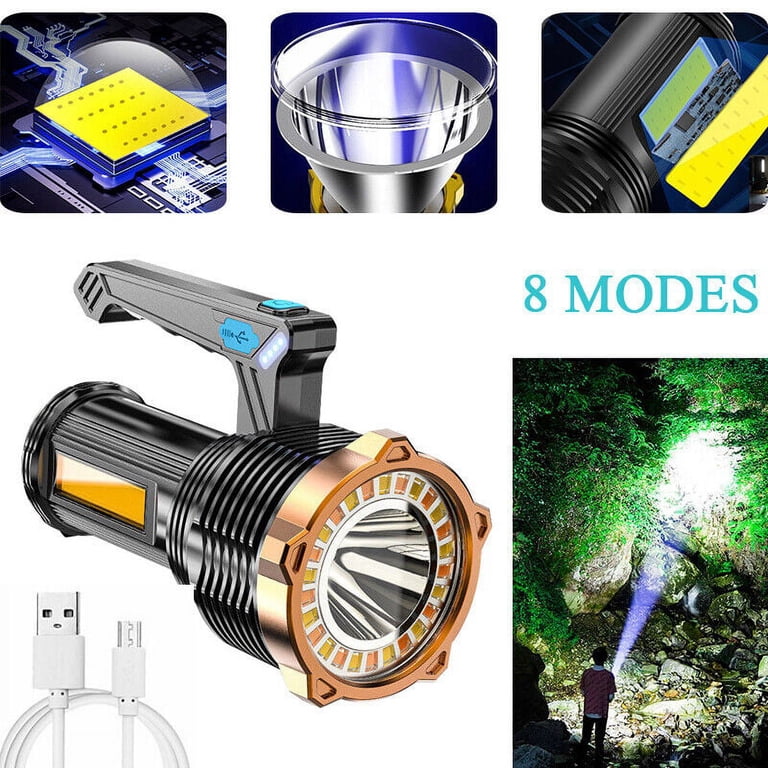 brightest rechargeable flashlight 2019 KNIBO 99000 High Lumens, LED Bright Flash Light Turn on the flashlight with a tactical half Brightest Flashlight Usb Rechargeable Super