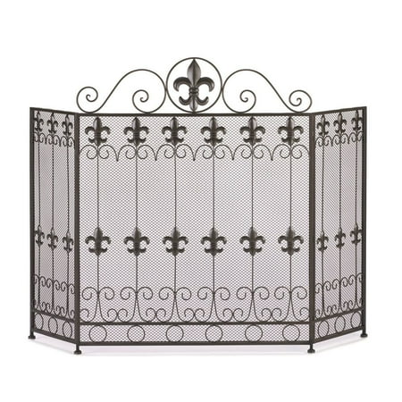 Rustic Fireplace Screen Decorative Iron French Revival Fireplace
