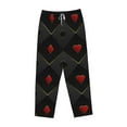 thumbnail image 4 of Bingfone Pajamas For Women,Red Poker Pajama Pants With Pockets-Small, 4 of 9