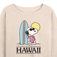 thumbnail image 3 of Peanuts - Hawaii - Women's Lightweight French Terry Long Sleeve Shirt, 3 of 6