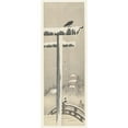 thumbnail image 2 of Ohara Koson 8x14 Gold Ornate Wood Frame and Double Matted Museum Art Print Titled - Torii in the Snow (1900 - 1910), 2 of 4