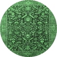 thumbnail image 1 of Ahgly Company Indoor Round Oriental Emerald Green Industrial Area Rugs, 8' Round, 1 of 4