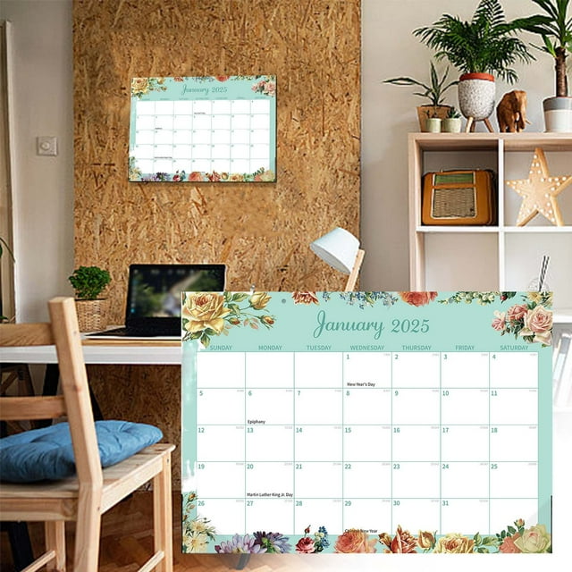 Ofertas Relámpago, Calendario de pared 2024-2025 nuevo, cuaderno de notas con plan de cuenta regresiva de 18 meses en inglés Akmoler