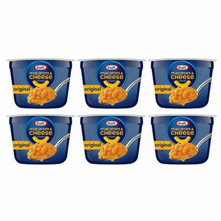 (5 pack) Kraft Mac and Cheese, 1 Cup, for Easy Dinner or Dinner Sides, Original Flavor, No Artificial Flavors, Preservatives or Dyes, 2.05 oz