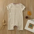 thumbnail image 6 of YUIVH Romper Casual Summer Jumpsuit Boys Girls Short Sleeve Striped Prints Romper With Pocket Jumpsuit Clothes Soft Comfort Toddler Jumpsuit, 6 of 6