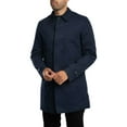 thumbnail image 4 of Trojan Paisley Trim Peached Cotton Mac Jacket, Blue, 4 of 10
