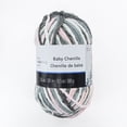 thumbnail image 1 of MAINSTAYS Baby Chenille, 201 m (220 yd), 300 g (10.5 oz), 100 % polyester, Baby, rose, gris, 300 g (10.6 oz), 1 of 4