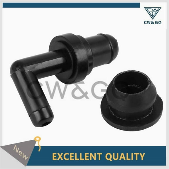 Dark Gray-90 Degree Valve for Honda Civic CR-V Accord Acura, Positive Air Vent Housing