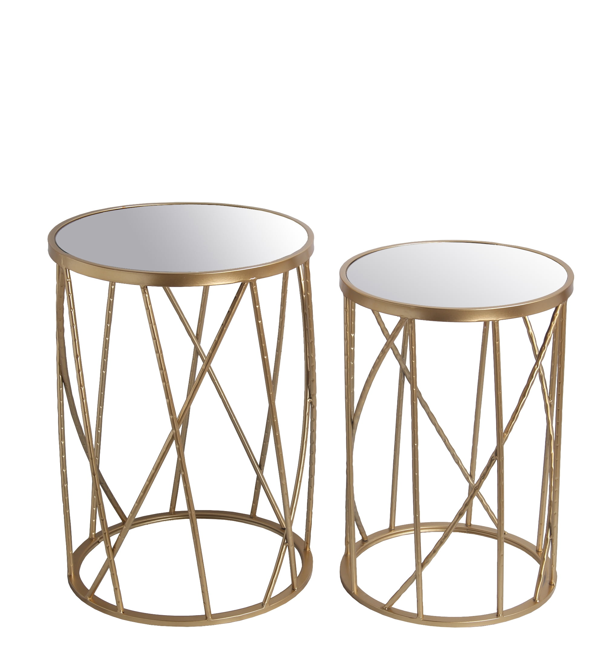 Set Of 2 Gold Stands