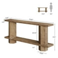 thumbnail image 2 of 71-Inch Long Console Table for Entryway, Wooden Sofa Table Behind Couch,Natural, 2 of 8