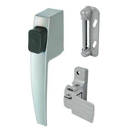 Prime-Line K 5006 Push Button Screen/Storm Door Latch Set, Aluminum, For use with outswinging wood or metal screen or storm doors By PrimeLine