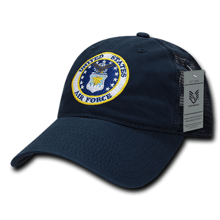 Air Force Trucker Hat - US Air Force, Relaxed Trucker Caps Hats, Navy