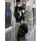 thumbnail image 3 of -Chaqueta Bomber recortada para mujer, cortavientos coreano, Muchas prendas, ropa de calle Kpop, chaquetas con capucha y cremallera de gran tamaño, 3 of 5