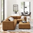 thumbnail image 3 of Modway Conjure Channel Tufted Performance Velvet 5-Piece Sectional, Multiple Colors, 3 of 6