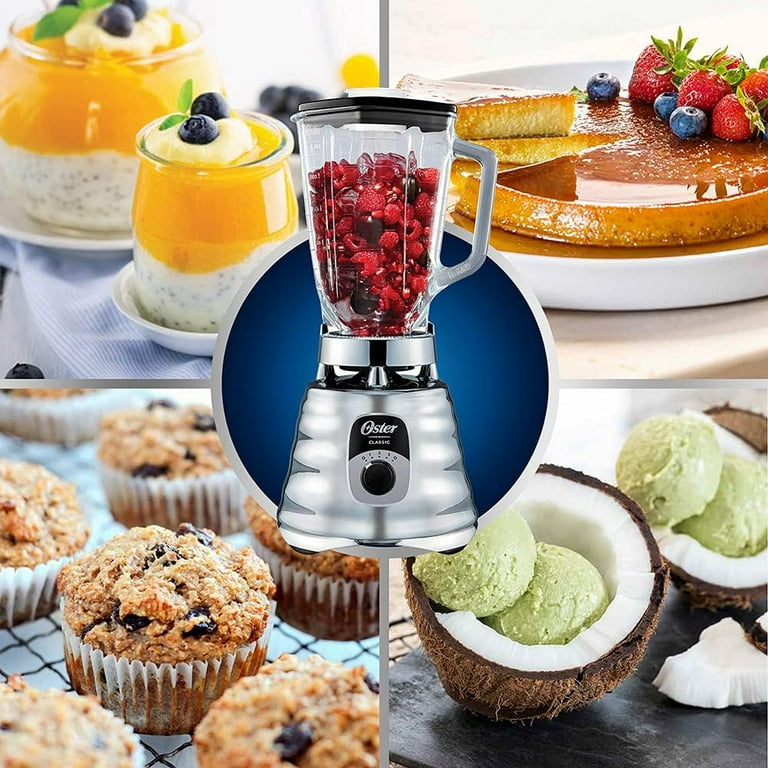 Oster Original 3 Speed Chrome Blender, 5 Cup Glass Jar - Walmart.com