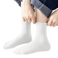 thumbnail image 5 of Dlentnea Boys Girls Solid Color Crew Socks Cotton Comfort Breathable Casual School Uniform Basic Sock, 5 of 6