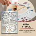 thumbnail image 5 of Happy Birthday Journal Stencils Metal Stencil Birthday Stainless Steel Stencils Happy Birthday to You Gifts Plants Stars Pattern Planner Stencils 5.5×7.5inch for Wood Carving Scrapbooking, 5 of 9