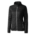 thumbnail image 2 of Women's Cutter & Buck  Black SMU Mustangs Vault Rainier PrimaLoft Eco Insulated Full-Zip Puffer Jacket, 2 of 3