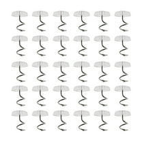 LAMIRO 30 Fixing Nails Buttons Twisting Sofa Cover Armrest Fixator Pins Pcs Upholstery Headliner Clear Heads For Slipcovers and Bedskirts 0.5"es Bed Skirt Pins
