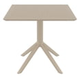 thumbnail image 2 of Siesta ISP106-DVR Table Carrée Ciel de 31 Po Gris Dove, 2 of 6