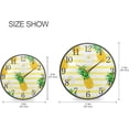 thumbnail image 2 of GZHJMY Pineapple with Flowers Pattern Wall Clock Silent Non Ticking 9.5 Inch Round Easy to Read for Home Office School Clock, 2 of 7