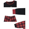 thumbnail image 5 of INSPIRE CHIC Womens Christmas Family Pajama Set Long Sleeve Xmas Tree Check Couples Matching Lounge Set XS Red ["Boys & Girls"], 5 of 5