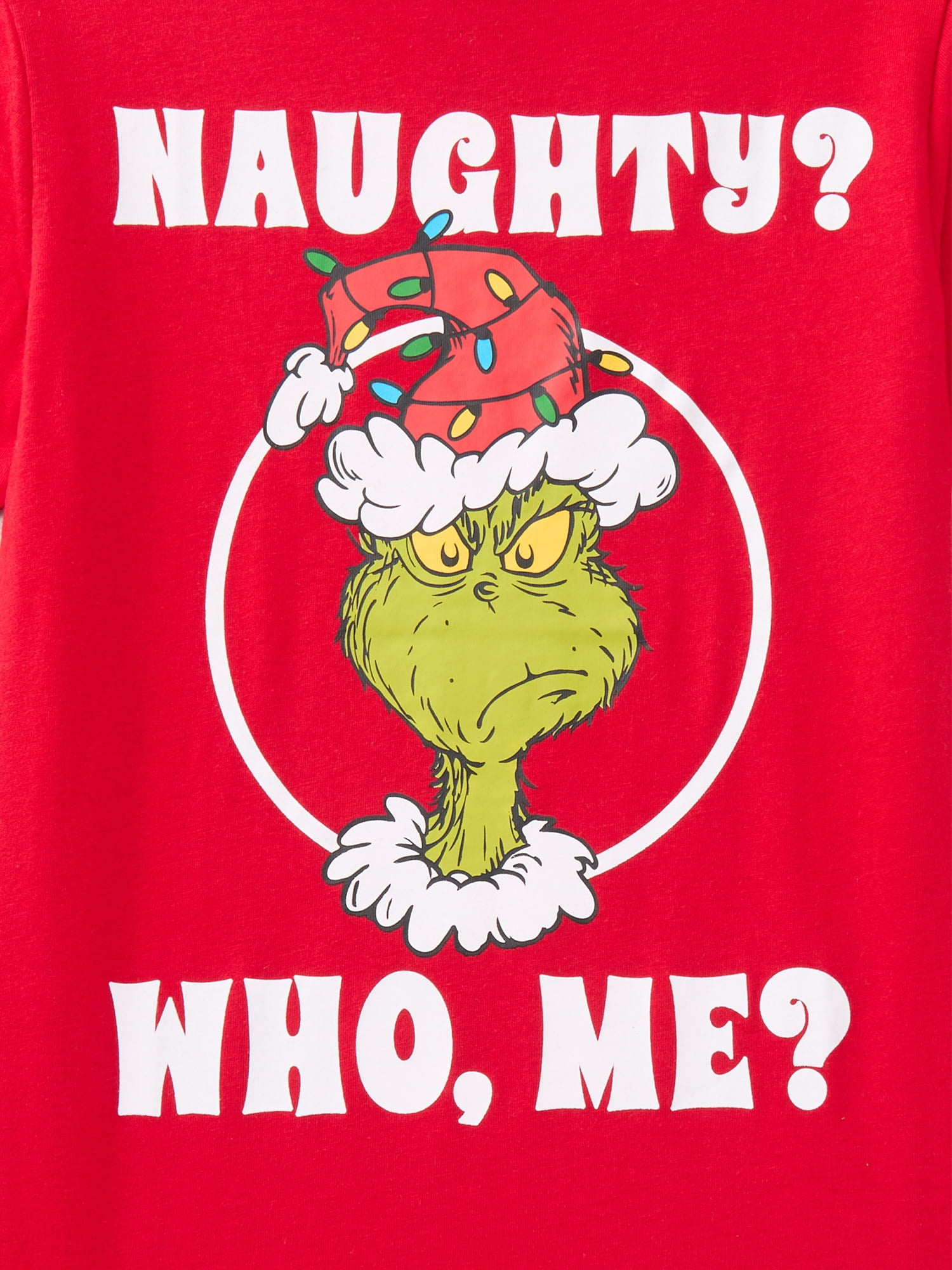 The Grinch, Boys' & Big Boys' Graphic Christmas Tee, Naughty Who, Sizes 4-18