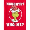 thumbnail image 2 of The Grinch, Boys' & Big Boys' Graphic Christmas Tee, Naughty Who, Sizes 4-18, 2 of 3