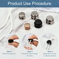 thumbnail image 4 of Uxcell 30pcs Metal Round Cord Locks, Double Hole Spring Toggle Stopper Cord Rope End for Clothes Pearl Nickel, 4 of 5