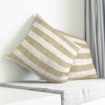 thumbnail image 4 of Throw Pillow Covers 24x24 Inch, Cream Striped Decorative Pillow Cases for Couch Sofa Bed, Farmhouse Vintage Brown Stripes Cotton Linen Square Home Decor Pillowcases with Hidden Zipper, 4 of 7