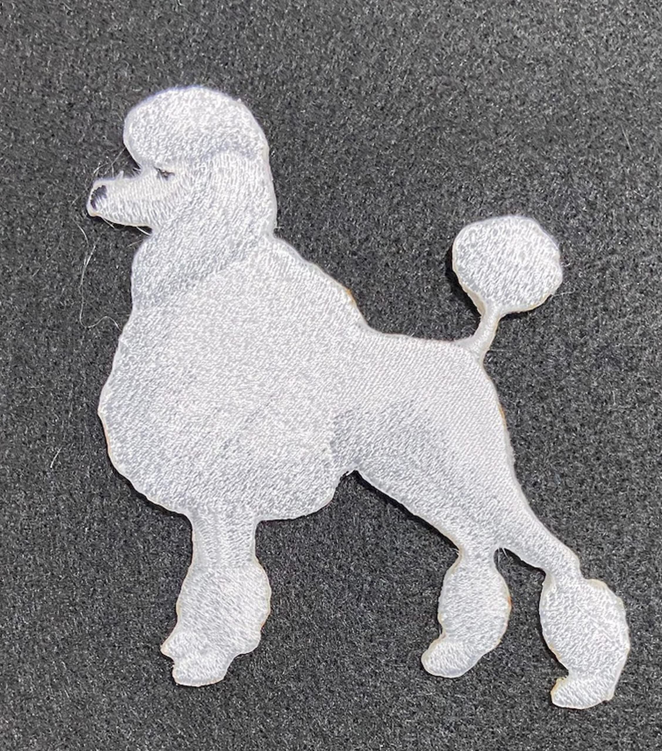 Custom Dog Portraits[Poodle] Embroidered Iron On/Sew patch [5.3" x 4..5"]