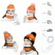 thumbnail image 5 of Gorro con babero de punto de dos piezas para uso general en invierno con calefacción eléctrica por USB para exteriores, color rosa, 5 of 5