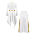 thumbnail image 2 of Moggemol Robe de Danse à Manches Longues pour Filles, Tunique de Danse Lyrique et Pantalon Grand Blanc 8, 2 of 6