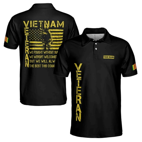 Vietnam Veteran Returned From Vietnam War American Patriotic Vet Men's Polo Shirt S-5XL