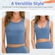 thumbnail image 2 of Top corto deportivo reversible azul sin mangas talla L, 2 of 6