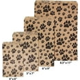 thumbnail image 2 of 20 Bags of our Kraft 4" x 6" Decorative Flat Paper Gift Bags - Paw-Print Pattern on Brown Bags - for Sales/Treats/Parties Cookies/Gifts., 2 of 9