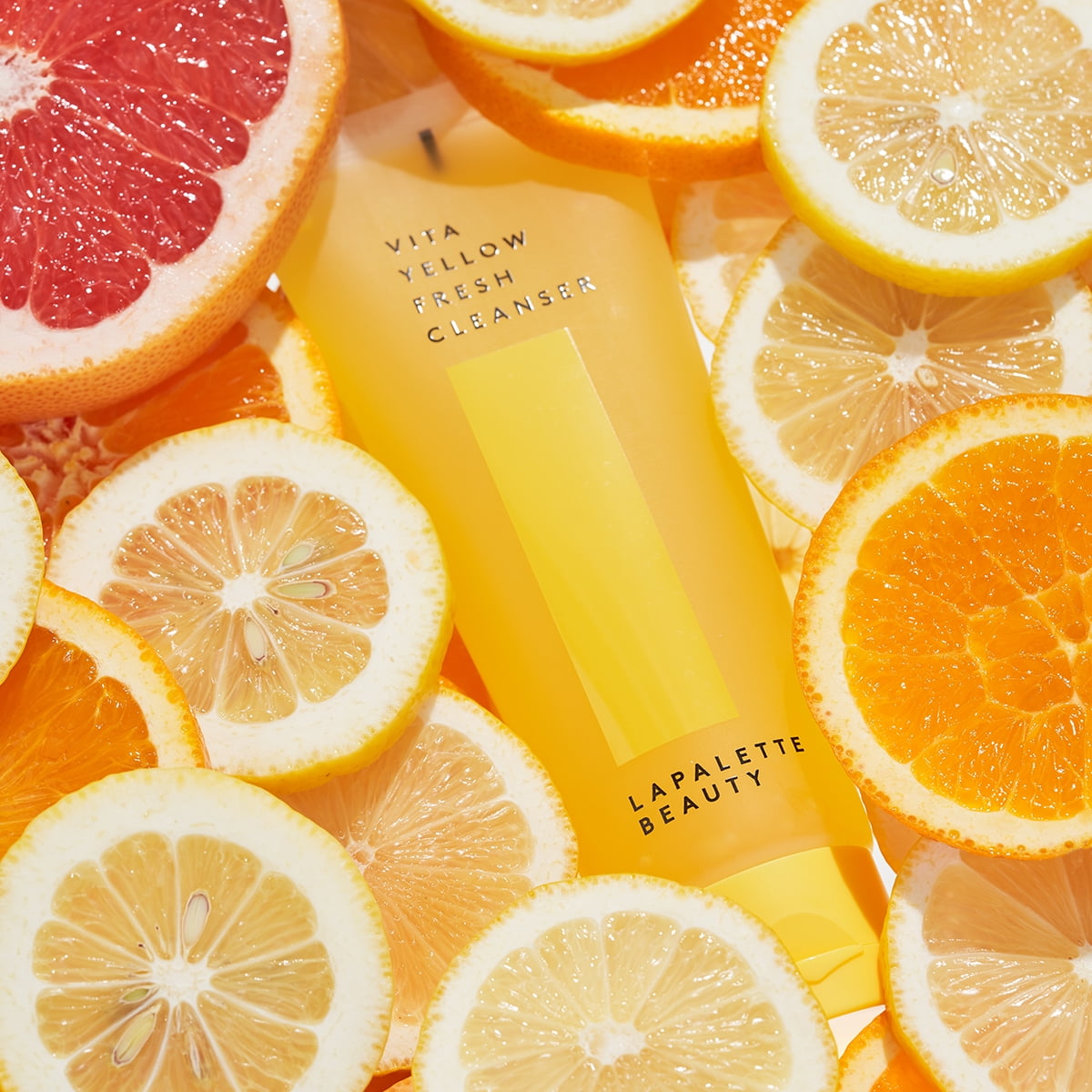 Vita Yellow Fresh Cleanser 100ml/3.38 fl.oz, Make-up remover 1-step cleanser, Pure VitaminC&Natural VitaminC for brightening