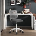 thumbnail image 2 of FurnitureR Favors Swivel Teen Armless Mesh and Plastic Task Chair in Dark Gray, 2 of 8